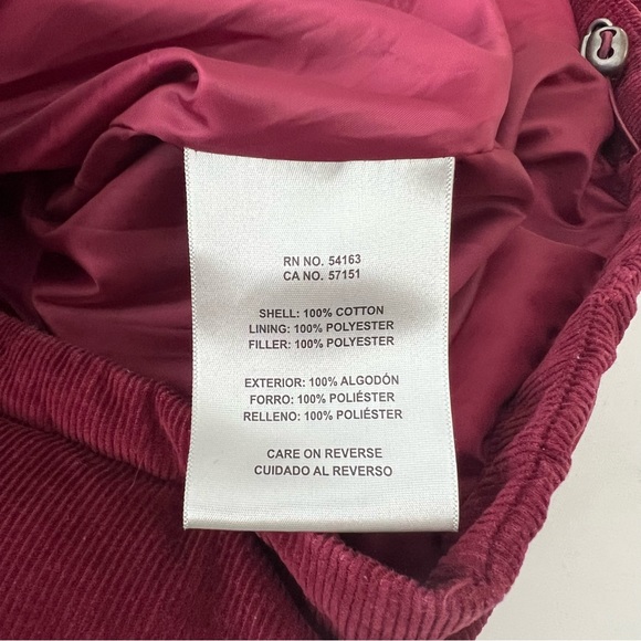 LEVI’S • XL Corduroy puffer jacket in burgundy - Picture 7 of 13